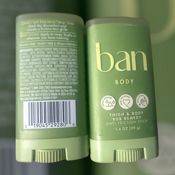 Ban Bundle 2 Body Thigh & Body Rub Anti Friction Stick + 3 Deodorizing Lotions - Picture 2 of 3